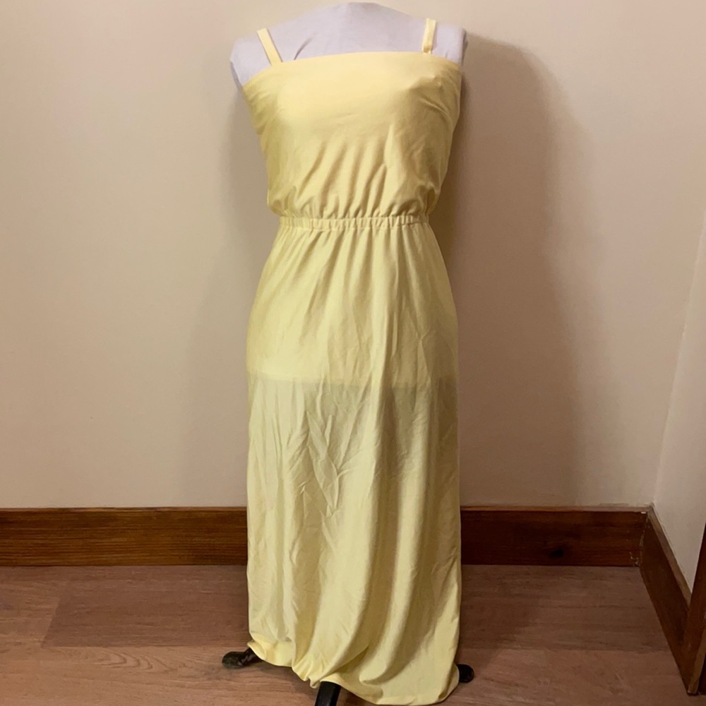 True vintage midi yellow dress